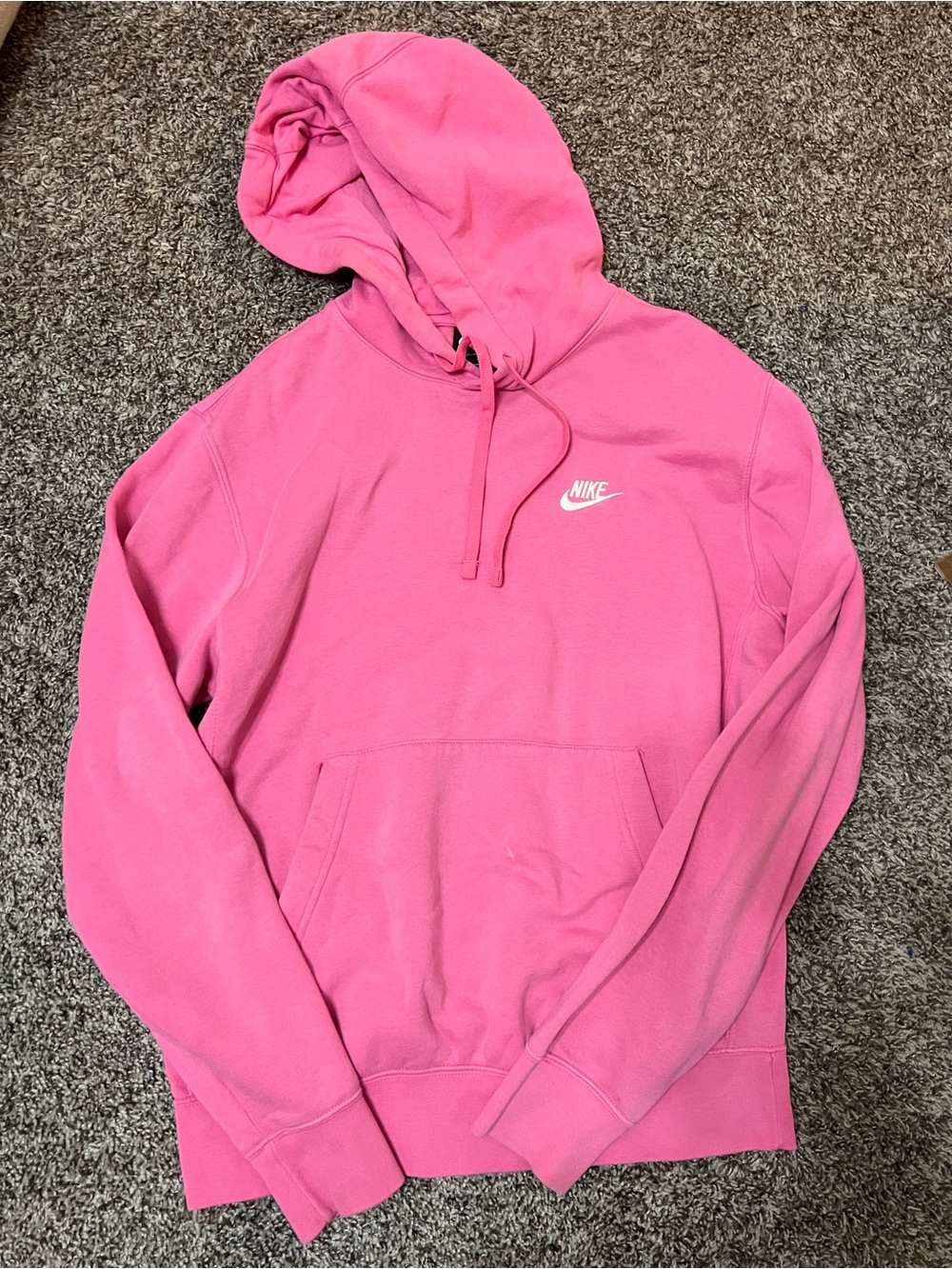 Nike Hot Pink Hoodie with White Swoosh Tag